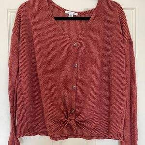 American eagle knit button up top
